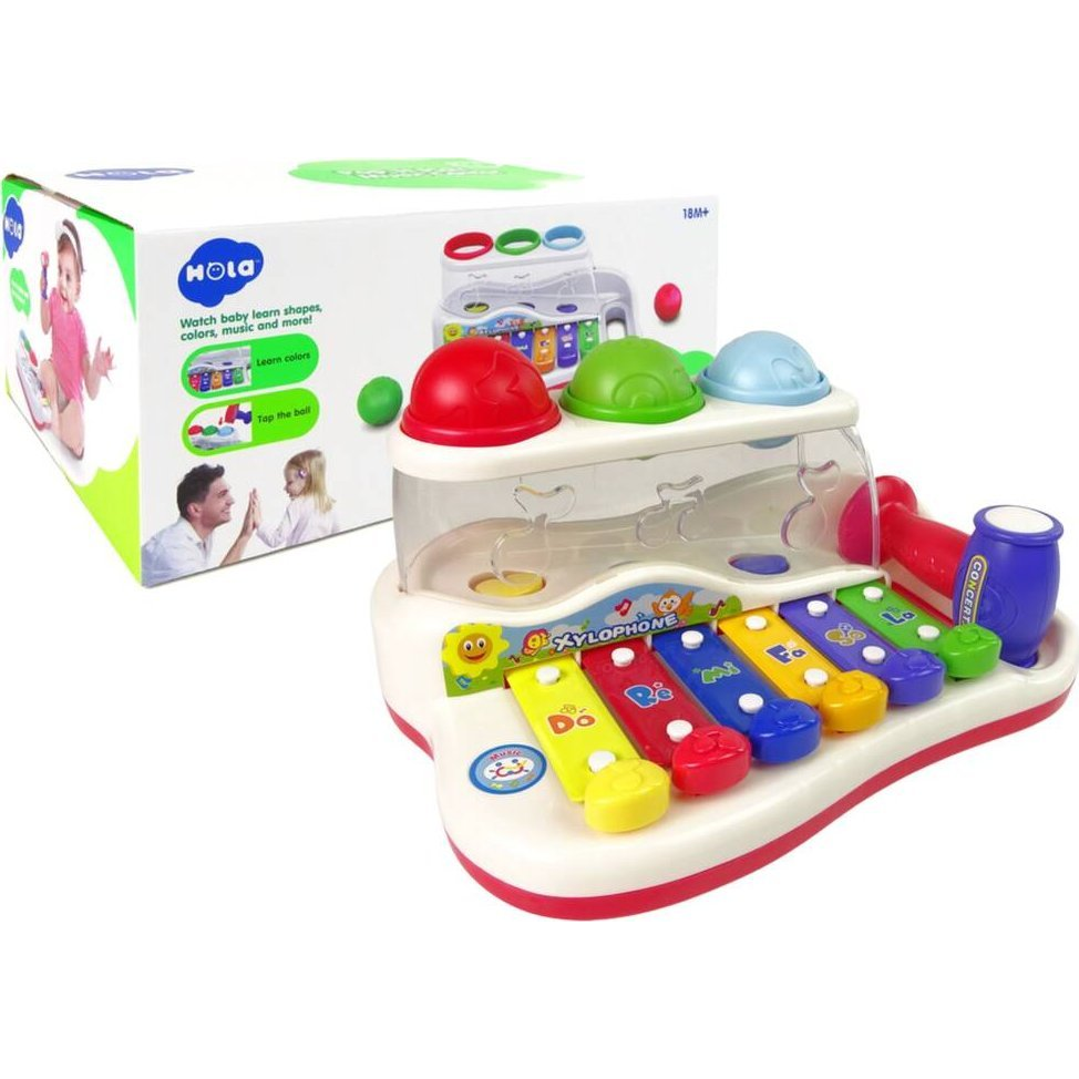 Oktatási Kisgyermek Kalapács Cintányér Színes Labdák (12664)