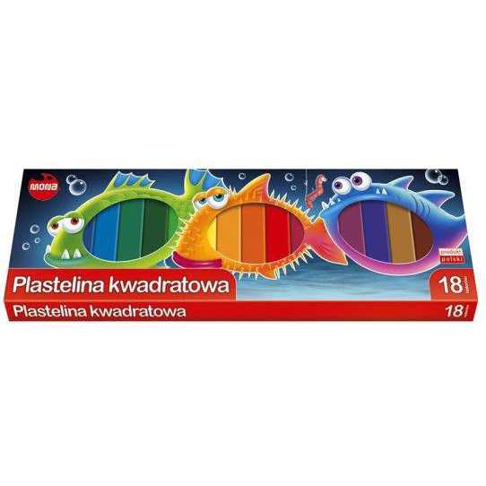  Mona Plastelina kwadratowa 18 kolorów
