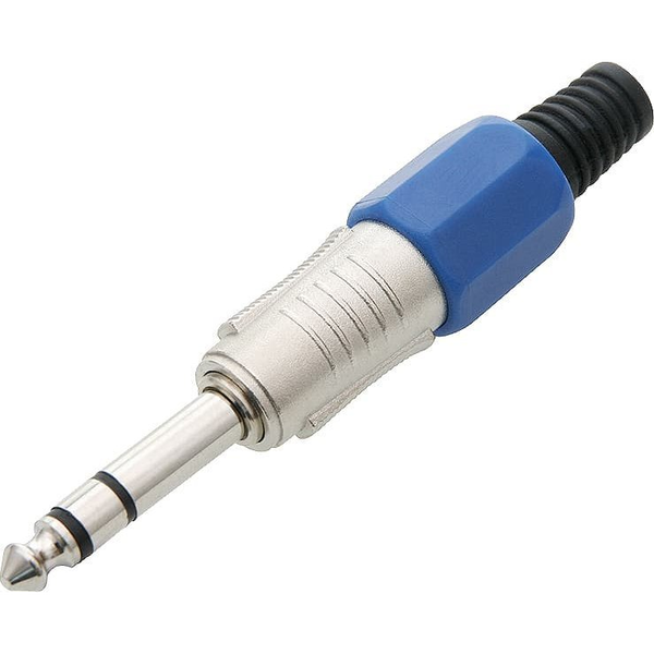 Blow Jack Csatlakozó - 6.3 mm Sztereó, Fém HQ, Kék