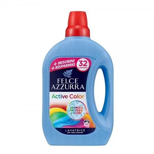 Течен перилен препарат Felce Azzurra Active Color, 1,595 л, 32 пранета