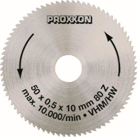 Proxxon 28011 Keményfém körfűrészlap 50 x 10 x 0.5 mm Fogak száma (collonként): 80 1 db (PR28011)