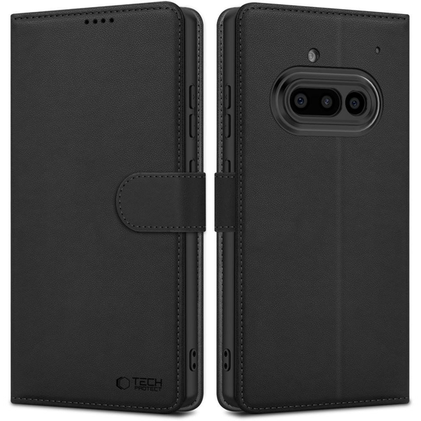 ZONE TP Wallett oldalra nyitható tok mágnes csattal Nothing Phone 3a fekete