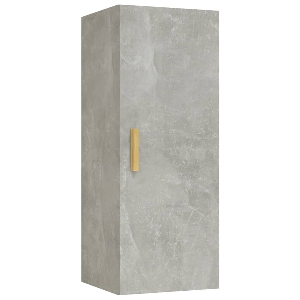 betonszürke szerelt fa faliszekrény 34,5 x 34 x 90 cm (812433)