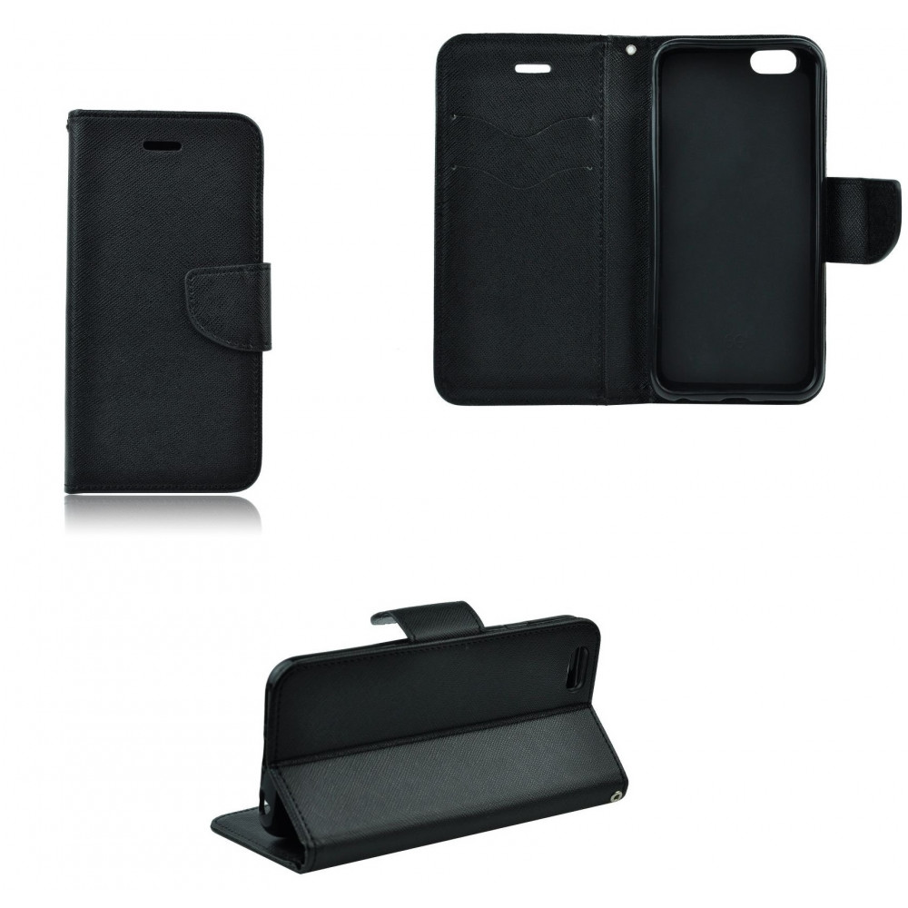 Samsung Galaxy M10 SM-M105F, Oldalra nyíló tok, stand, Fancy Book, fekete (78023)