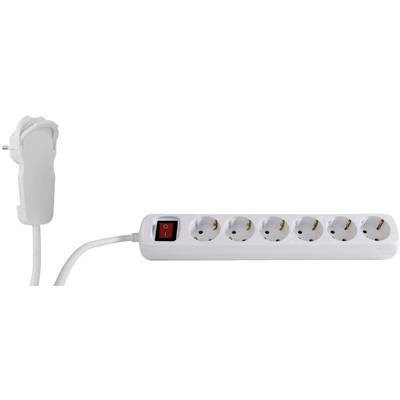 REV 0012626114-EF Elosztó kapcsolóval 6 részes Fehér Védőérintkezős 1 db (0012626114-EF)