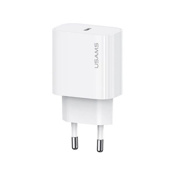 USams T65 Type-C hálózati töltő 20W fehér (CC226TC01) (CC226TC01)