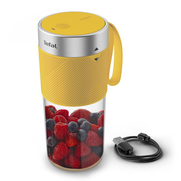 Tefal Lightmix BL1C0230 blender 0,3 L Bærbar blender Rustfrit stål, Transparent, Gul