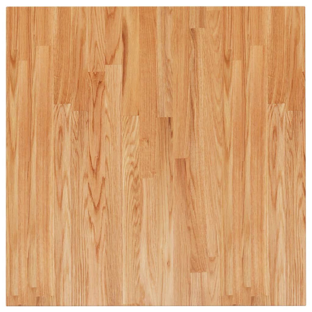 világosbarna kezelt tömör tölgyfa négyzet asztallap 70x70x4 cm (343061)