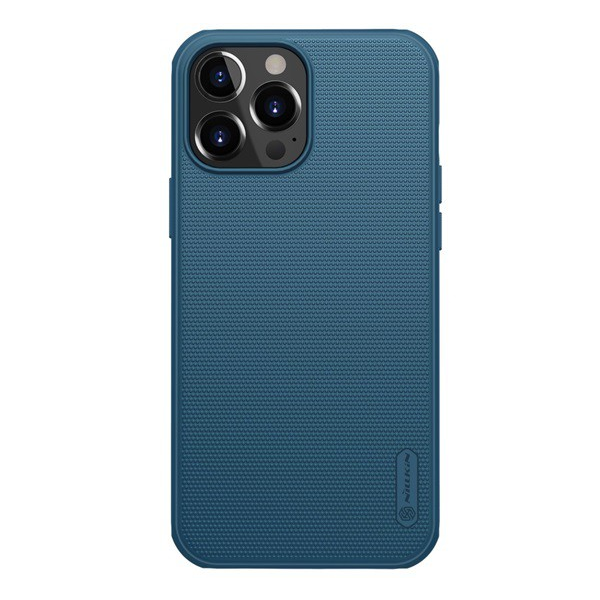 NILLKIN SUPER FROSTED PRO MAGNETIC műanyag telefonvédő (közepesen ütésálló, gumírozott, Magsafe rögzítésű) SÖTÉTKÉK [Apple iPhone 13 Pro Max] (5996591098111)