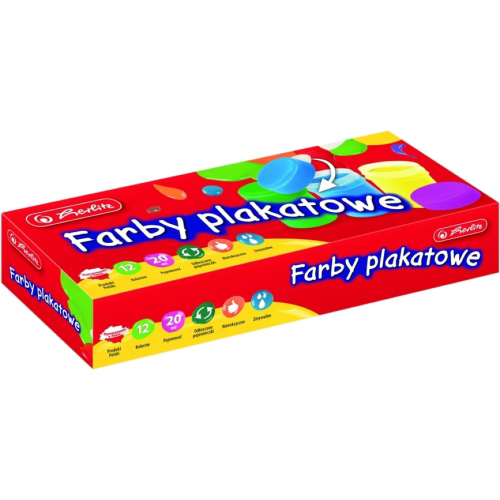 Herlitz Tégelyes Tempera - 12 színű (09560467)