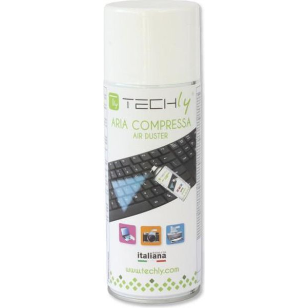 Techly ICA-CA 100T kit per la pulizia Schermi/Plastiche Pulitore ad aria compressa per la pulizia delle attrezzature
