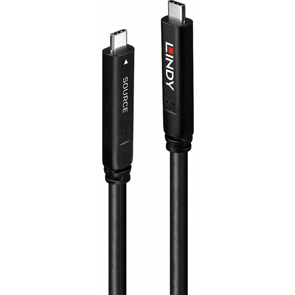 Lindy 43398 USB-kabel USB 3.2 Gen 1 (3.1 Gen 1) 10 m USB C Zwart