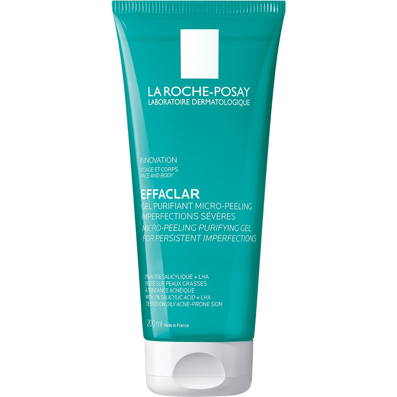 LA ROCHE-POSAY Effaclar Gel Purifiant Micropeeling tisztító mikrohámlasztó gél 200 ml (3337875708265)
