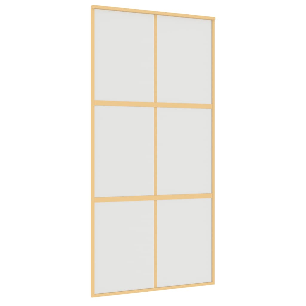 aranyszínű ESG tejüveg és alumínium tolóajtó 102,5 x 205 cm (155159)