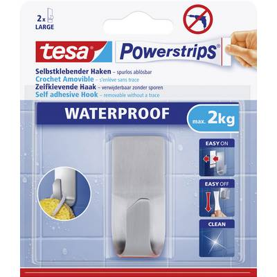 Vízhatlan ragasztású tartó Tesa Powerstrips® Waterproof Hook Metal TESA 59707 (59707)
