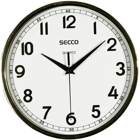 SECCO falióra 24cm króm színű (DFA025 / S TS6019-67) (S TS6019-67)