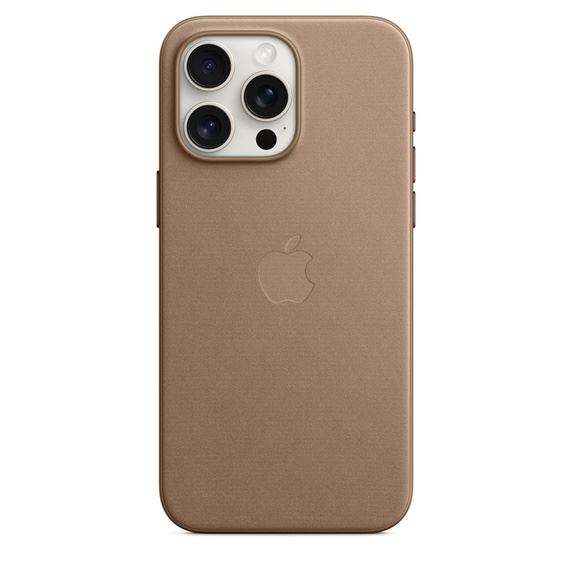 Feingewebe Case mit MagSafe (taupe, iPhone 15 Pro Max)