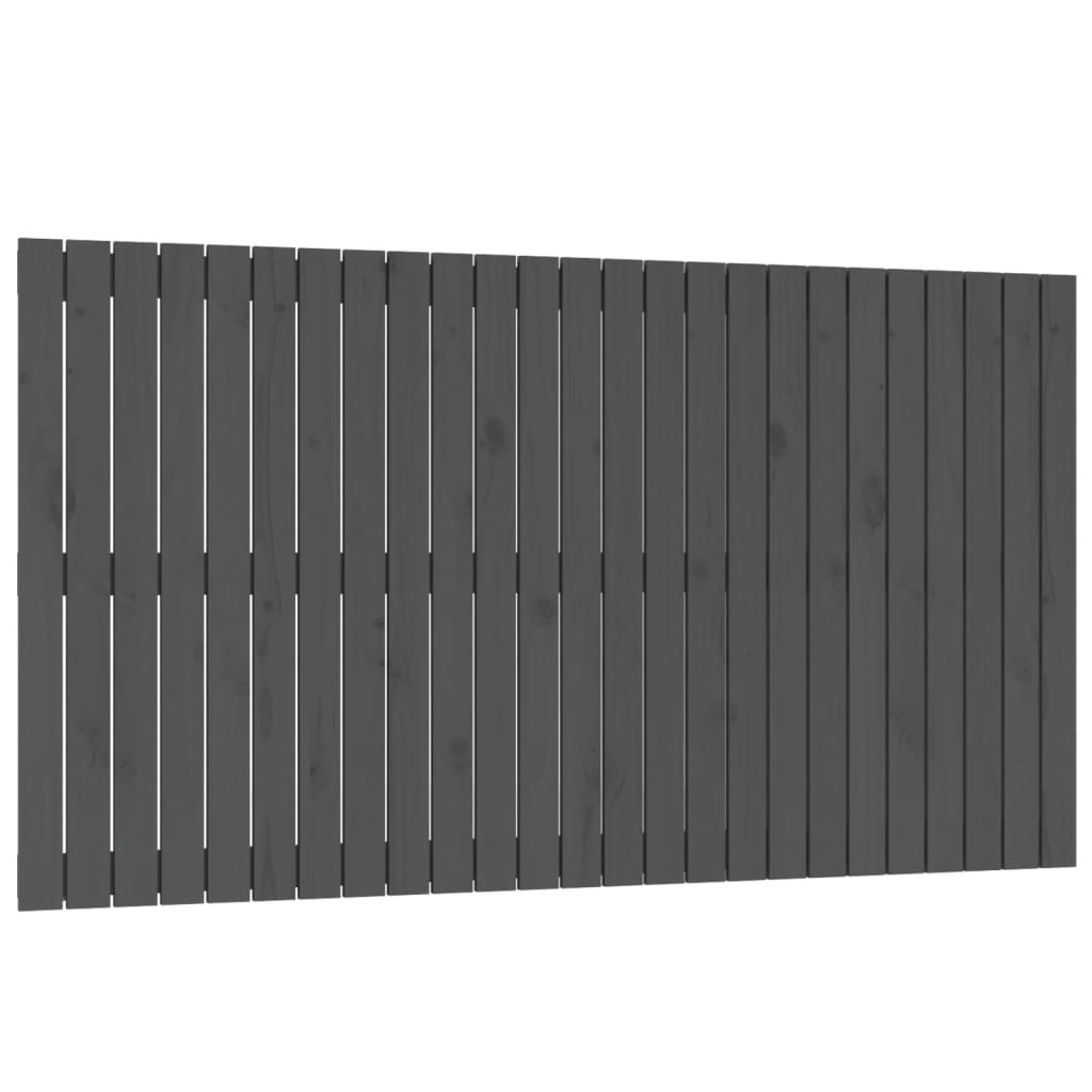 szürke tömör fenyőfa fali fejtámla 159,5x3x90 cm (824900)