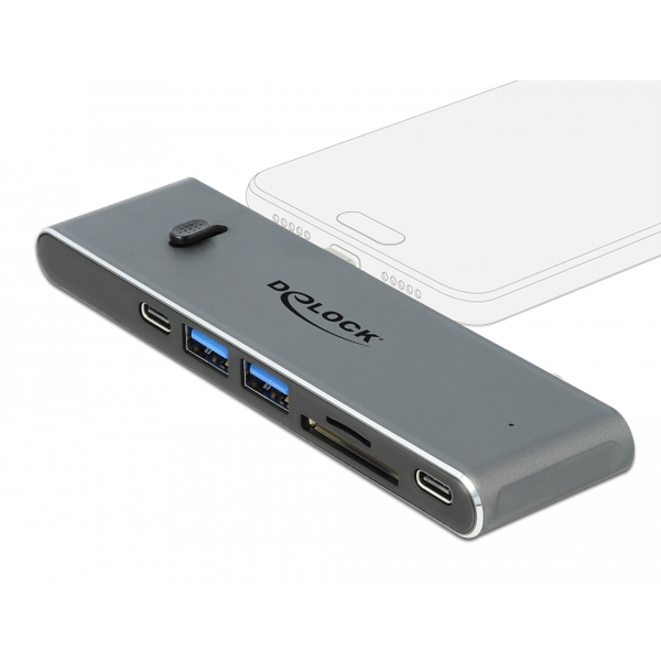 Delock Dokkoló állomás dupla USB Type-C  valamint HDMI / USB 3.2 / SD / PD 3.0 csatlakozókkal (87752)