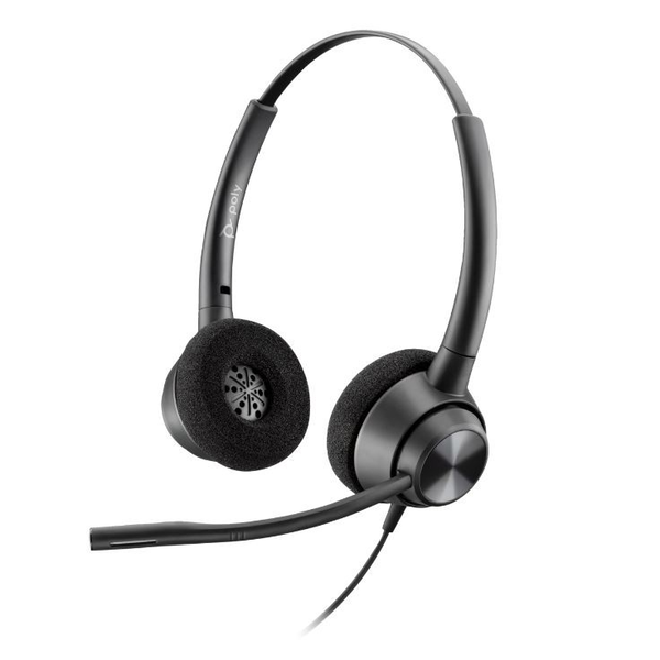 Стерео слушалки HP Poly EncorePro 320 с USB-A – черни