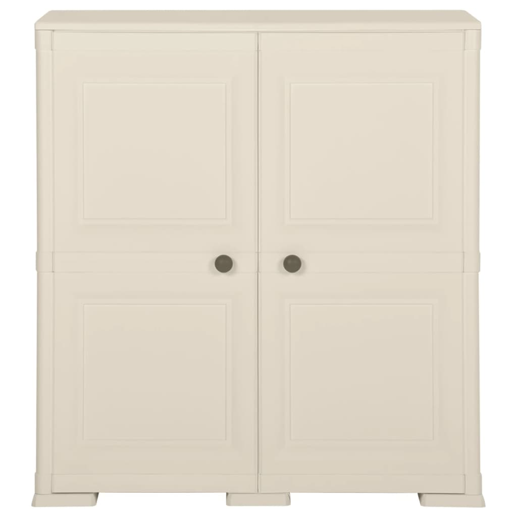 vanília színű fahatású műanyag szekrény 79 x 43 x 85,5 cm (340595)