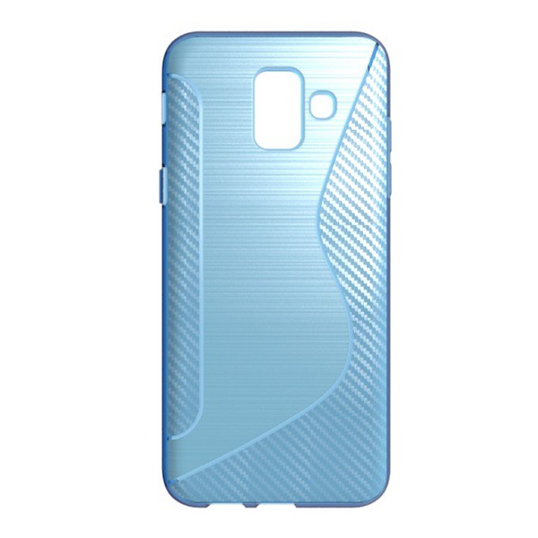 Szilikon telefonvédő (S-line, karbon minta) VILÁGOSKÉK [Samsung Galaxy A6 (2018) SM-A600F] (5996457776467)