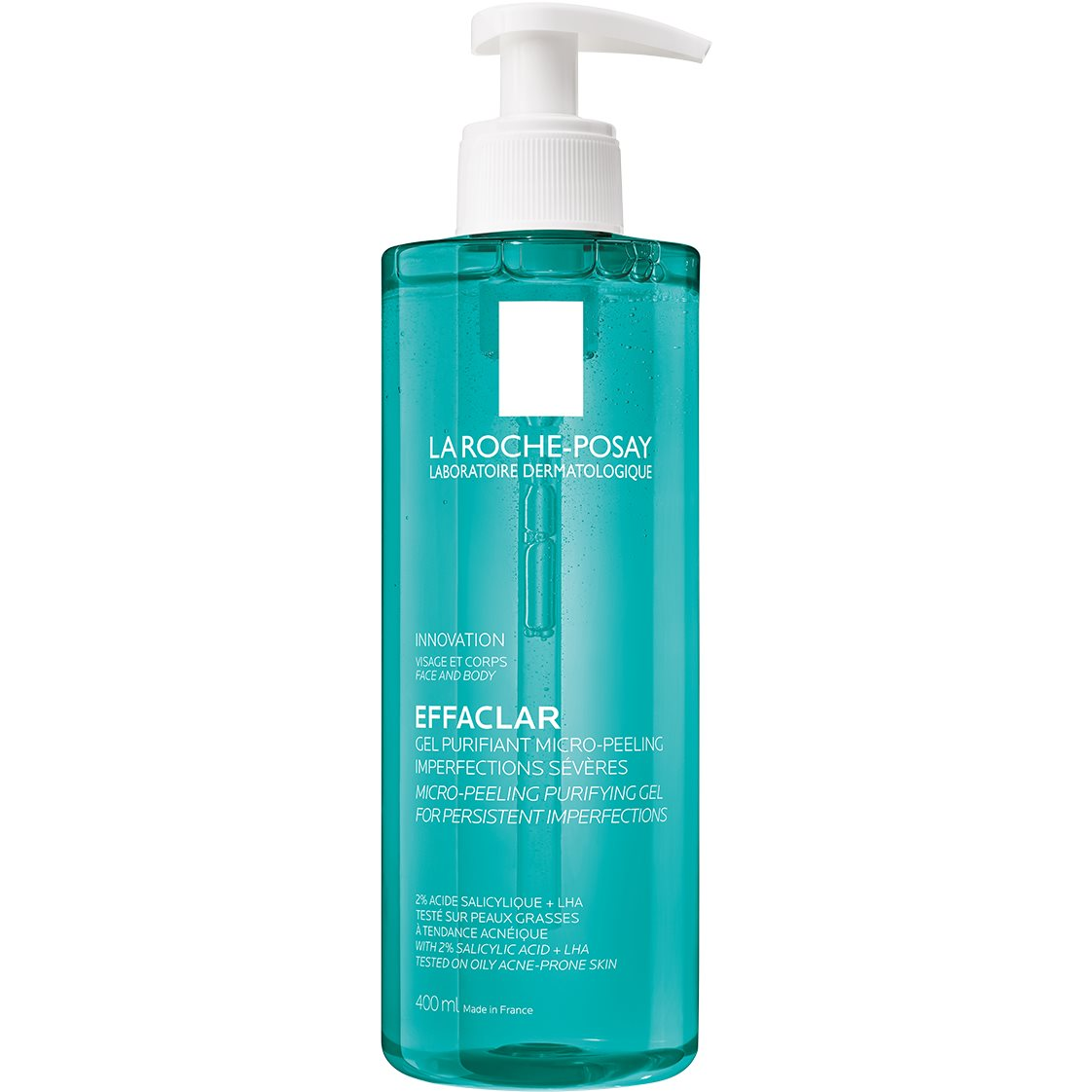 LA ROCHE-POSAY Effaclar Gel Purifiant Micropeeling tisztító mikrohámlasztó gél 400 ml (3337875708289)