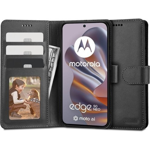 Flipové pouzdro Tech-protect pro Motorola Edge 50 Neo, černé