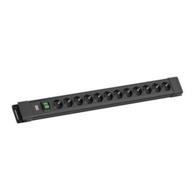 Bachmann BM005908 Elosztó kapcsolóval Fekete Védőérintkezős 1 db (BM005908)