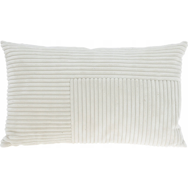 Home Styling Collection Poduszka dekoracyjna ze sztruksowym patchworkiem z przodu, 30 x 50 cm
