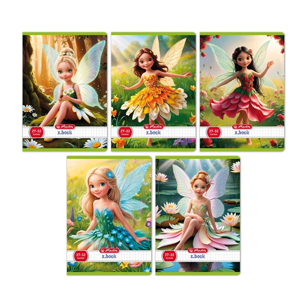 Herlitz Flower Fairy A5 27-32 kockás füzet (400200762)