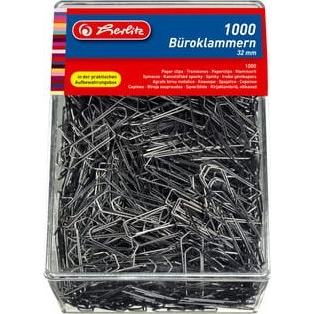 Z2990 Kovové sponky herlitz 950 Ks stříbrné