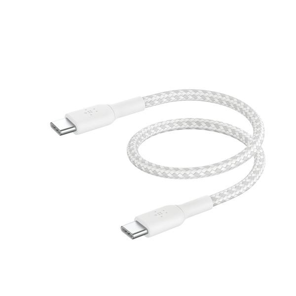 Belkin CAB004BT0MWH USB-C apa - USB-C apa Adat- és töltőkábel 15cm - Fehér
