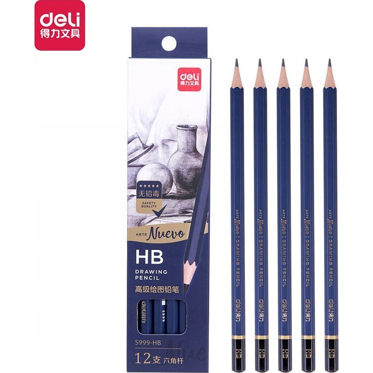 Deli Arte Nuevo Grafitceruza - HB, Hatszögletű, 12 darabos (641686)
