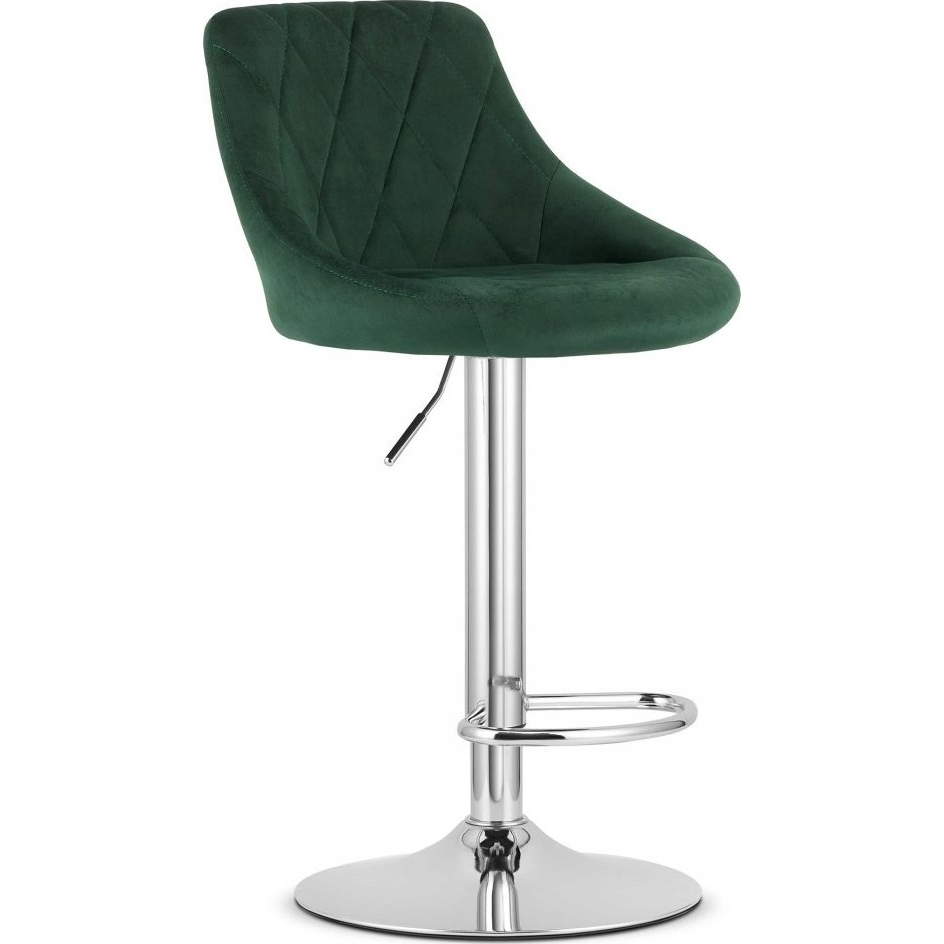 KAST Hocker - Bársonyzöld / Króm Alap (model_3768_1-KAST-AREX66)