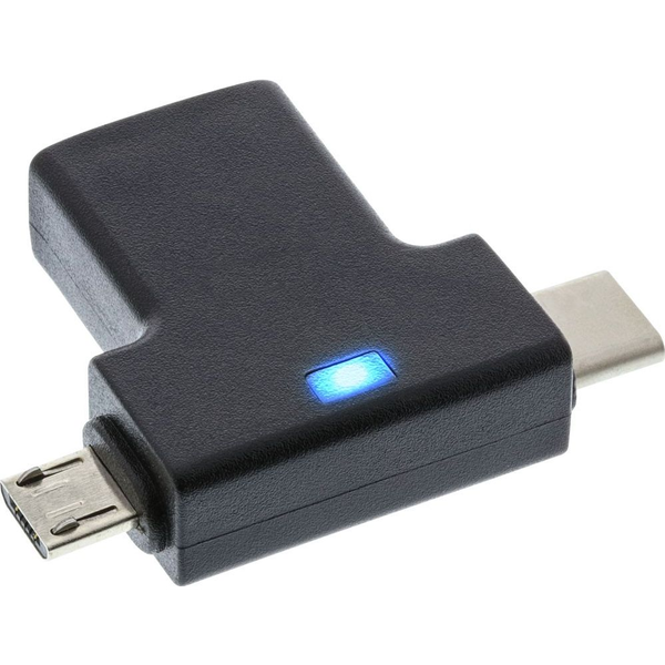 InLine 35804 káblová redukcia USB type C male / micro USB male USB Type C, Micro-USB Čierna