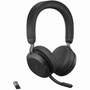 Jabra Evolve2 75 Слушалки Безжичен Лента за глава Офис/Център за обаждания Bluetooth Стойка за зареждане Черен