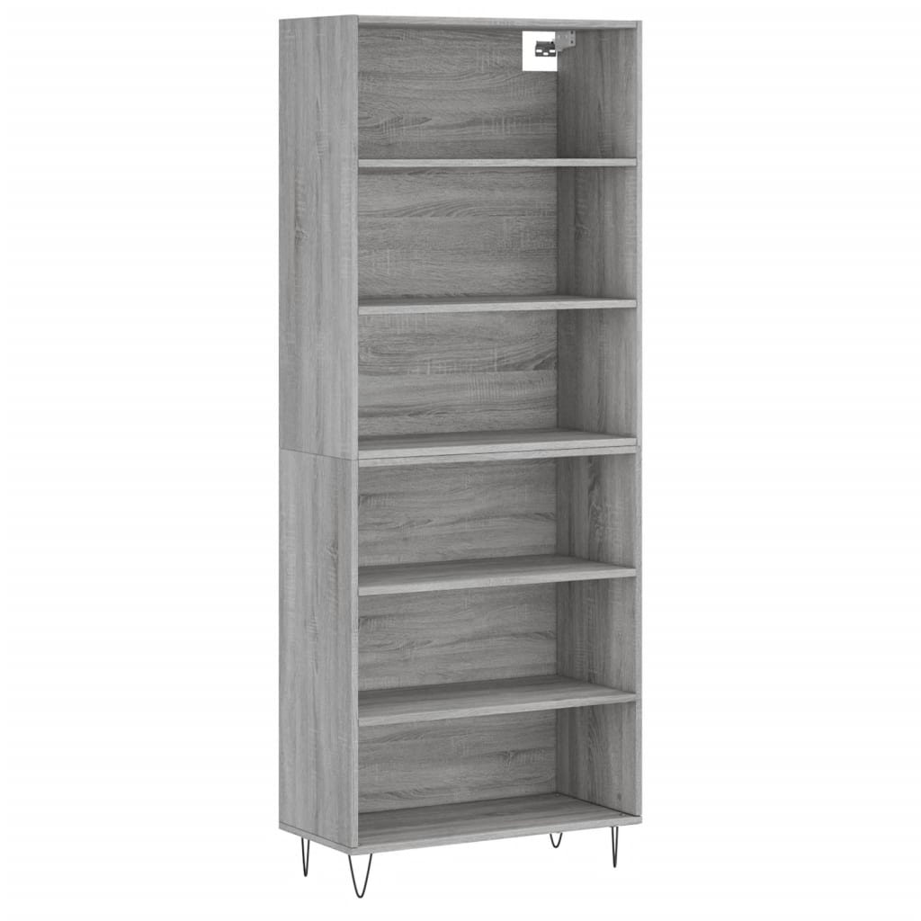 szürke sonoma szerelt fa magasszekrény 69,5x32,5x180 cm (3189571)