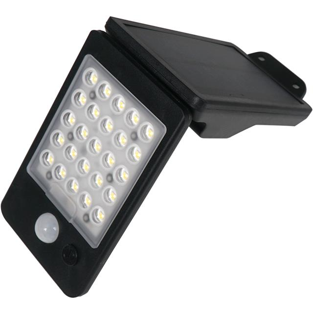 Aca Lighting ELISA LED napelemes lámpa mozgásérzékelővel 2W/200lm/Li-on 3,7V/1mAh, fekete (ELISA2B)