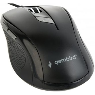 Gembird MUS-6B-01 optikai USB egér fekete 6 gombos (MUS-6B-01)