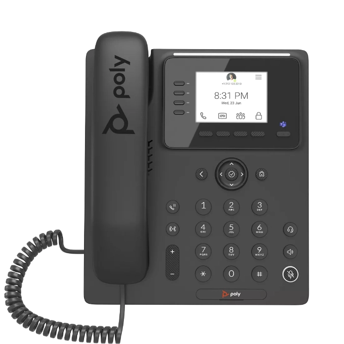 HP Poly CCX 350 Microsoft Teams VoIP Telefon - Fekete (848Z7AA#AC3)