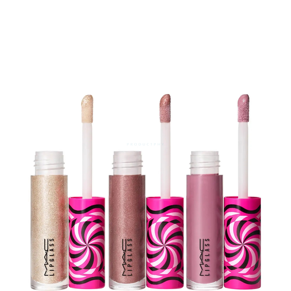 MAC  Tiny Tricks Mini Lipglass Trio - Cool Set MAC: Lipglass, Shining, Lip Gloss, Charmed, I'm Sure!, 2.4 ml + Lipglass, Shining, Lip Gloss, Frills-N-Chills, 2.4 ml + Lipglass, Shining, Lip Gloss, Frost Smitten, 2.4 ml For Women