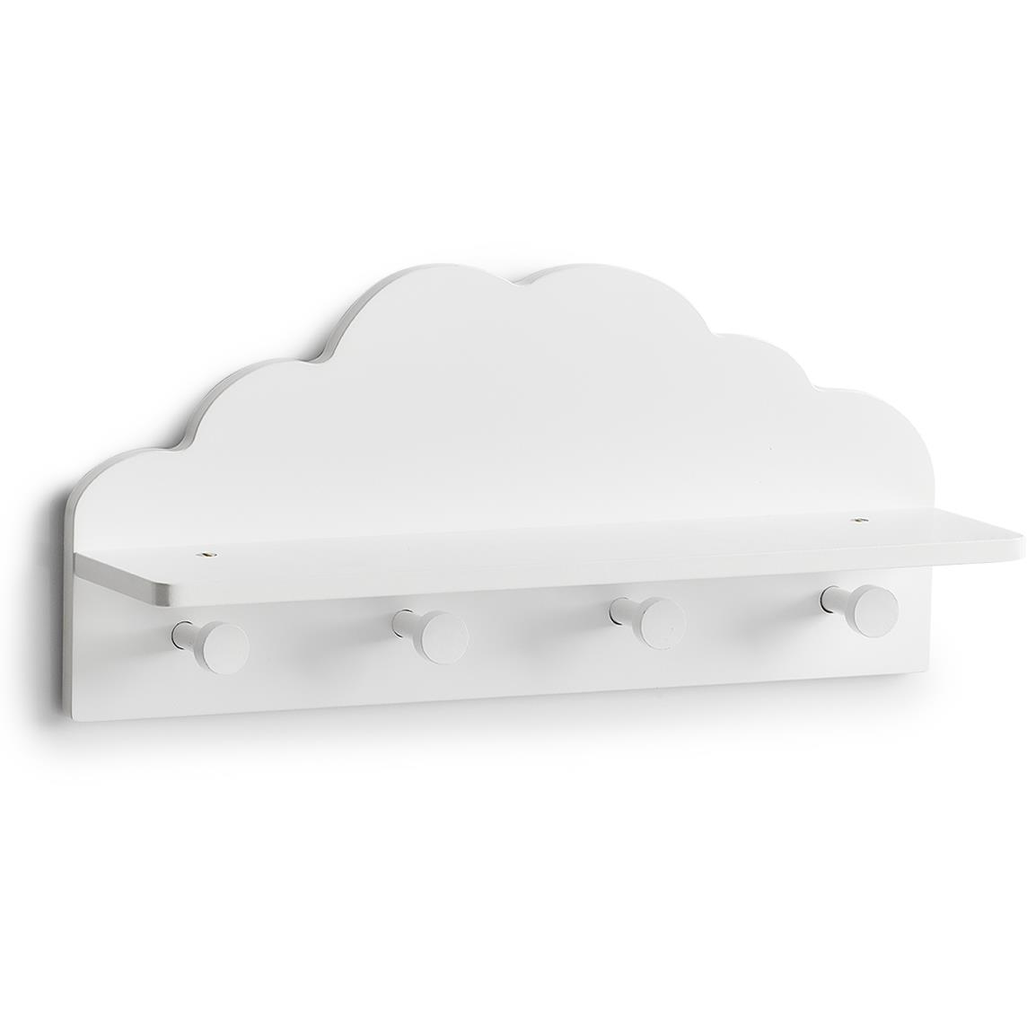 ZELLER, 48×12× 22 cm, gyermek fali fogas, fehér (13504)