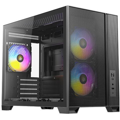 Antec Flux M számítógépház - Micro-ATX, edzett üveg, 3db PWM ARGB + 2db PWM ventilátor