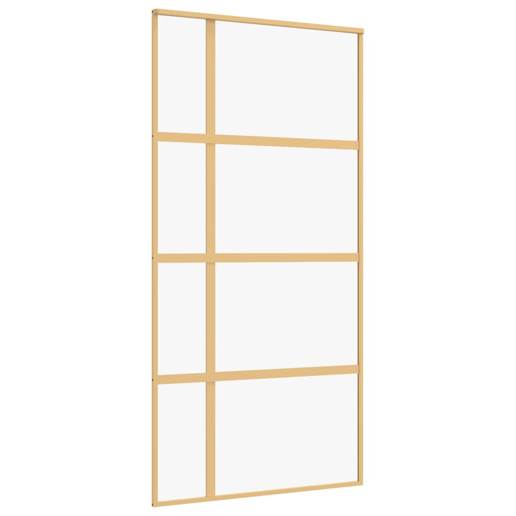 aranyszínű átlátszó ESG üveg és alumínium tolóajtó 102,5x205 cm (155192)