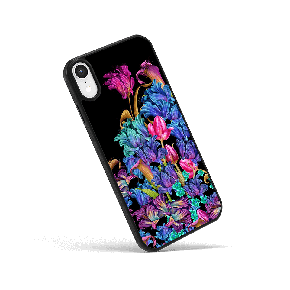 Fusion Print Apple iPhone 15 Tok - Fekete/Lila (FSN-PC-15-F20)