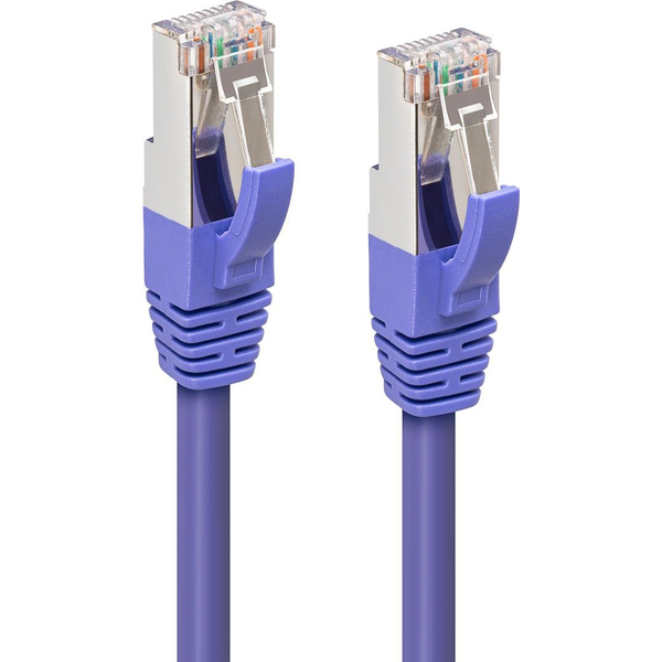 MicroConnect CAT6A S/FTP 0.25m Purple LSZH