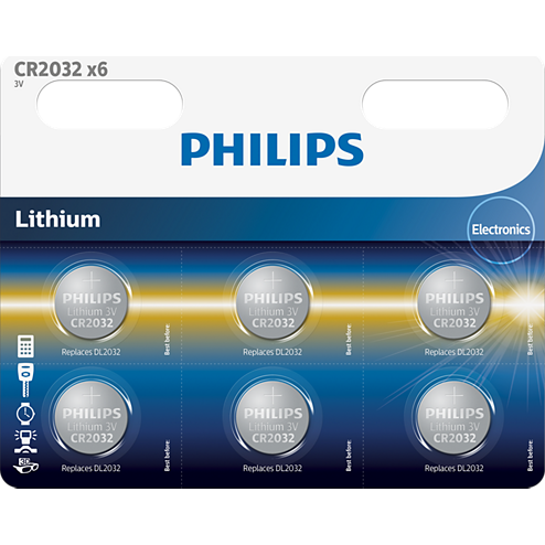 Philips Minicells CR2032P6/01B batteria per uso domestico Batteria monouso CR2032 Litio