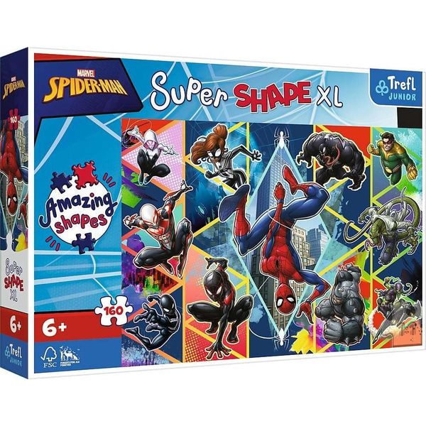 Trefl Junior: Super Shape XL Pókember - 160 darabos puzzle (50024)