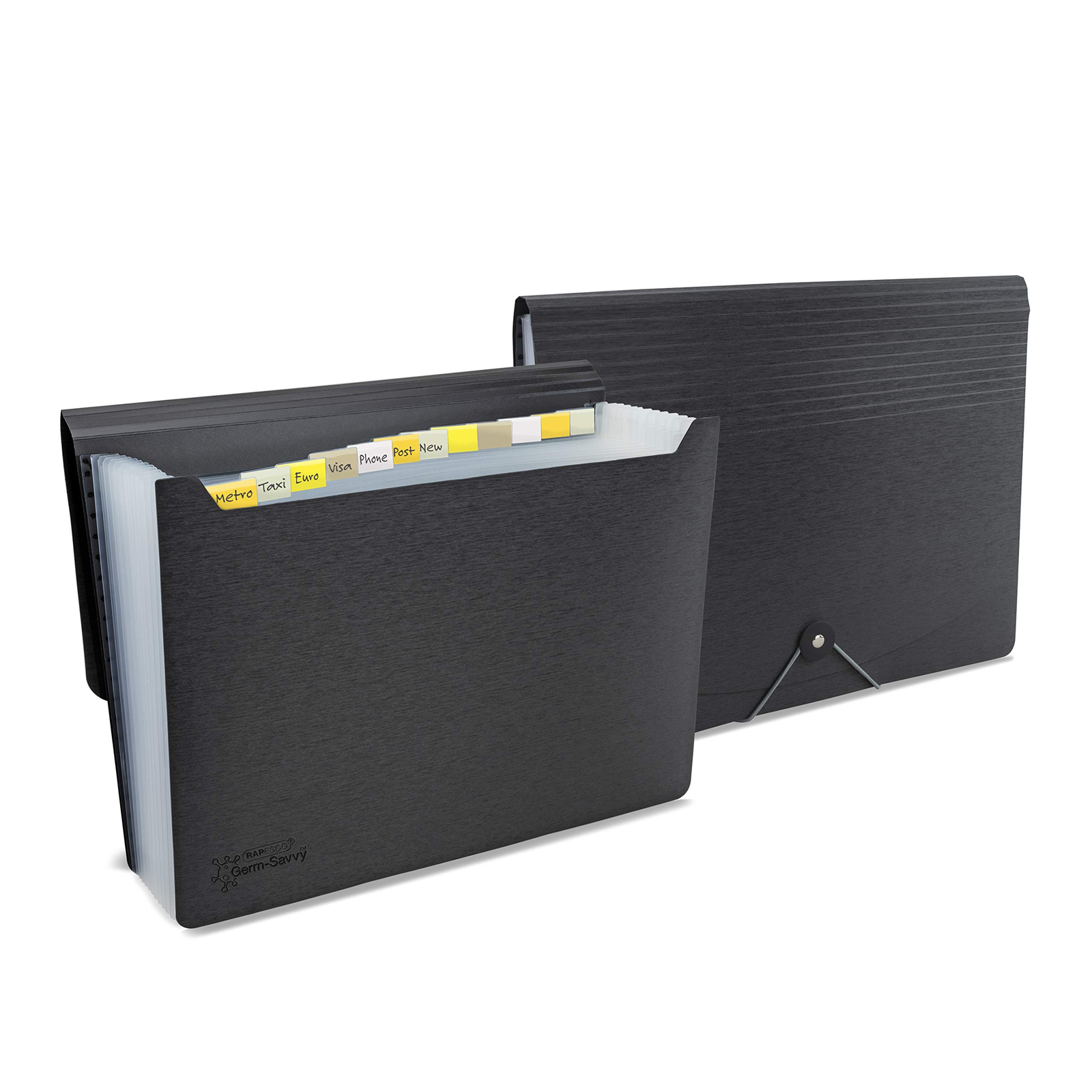 Rapesco Germ-Savvy A4 Harmónikamappa - Fekete (1638)